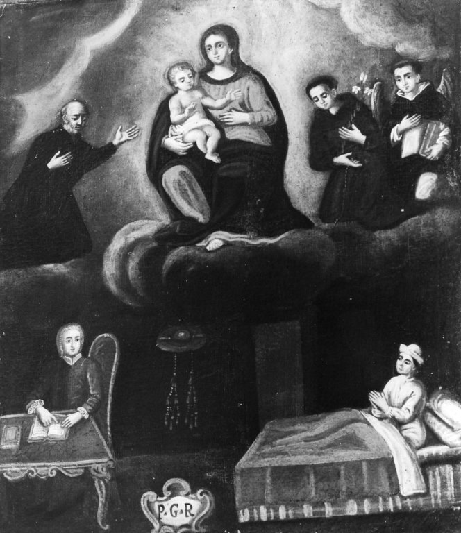 apparizione della Madonna (dipinto) - ambito romano (inizio sec. XVIII)